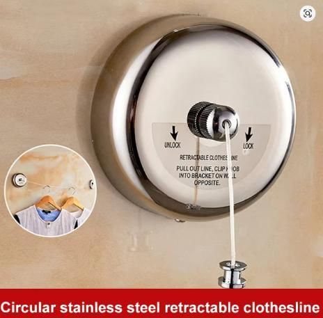 Stainless Steel Retractable Adjustable Clothesline (Pack of 2)