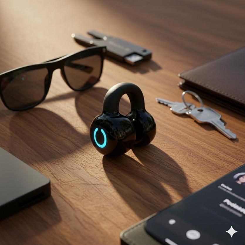 Bone Conduction Bluetooth Earphone - Single Ear Clip-On Stereo Design