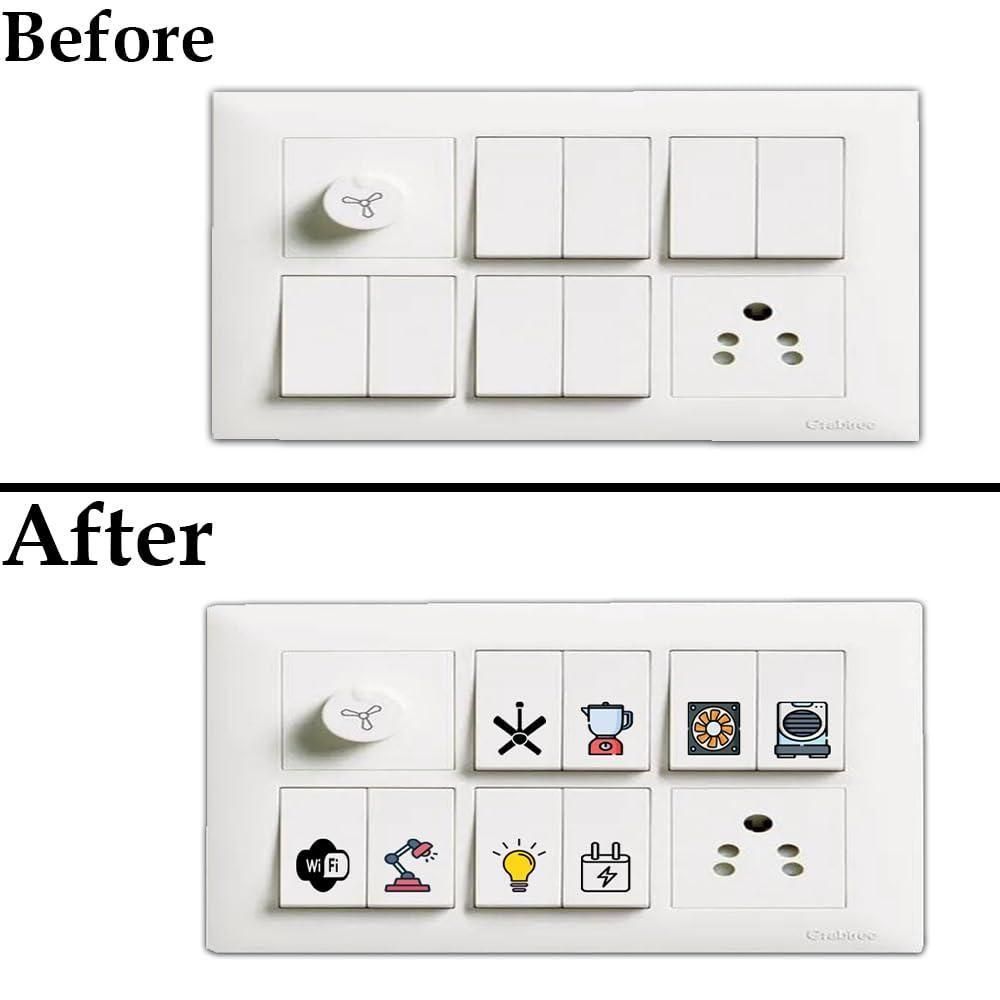 3D Premium Switch Stickers (298 Stickers) Pack of 2
