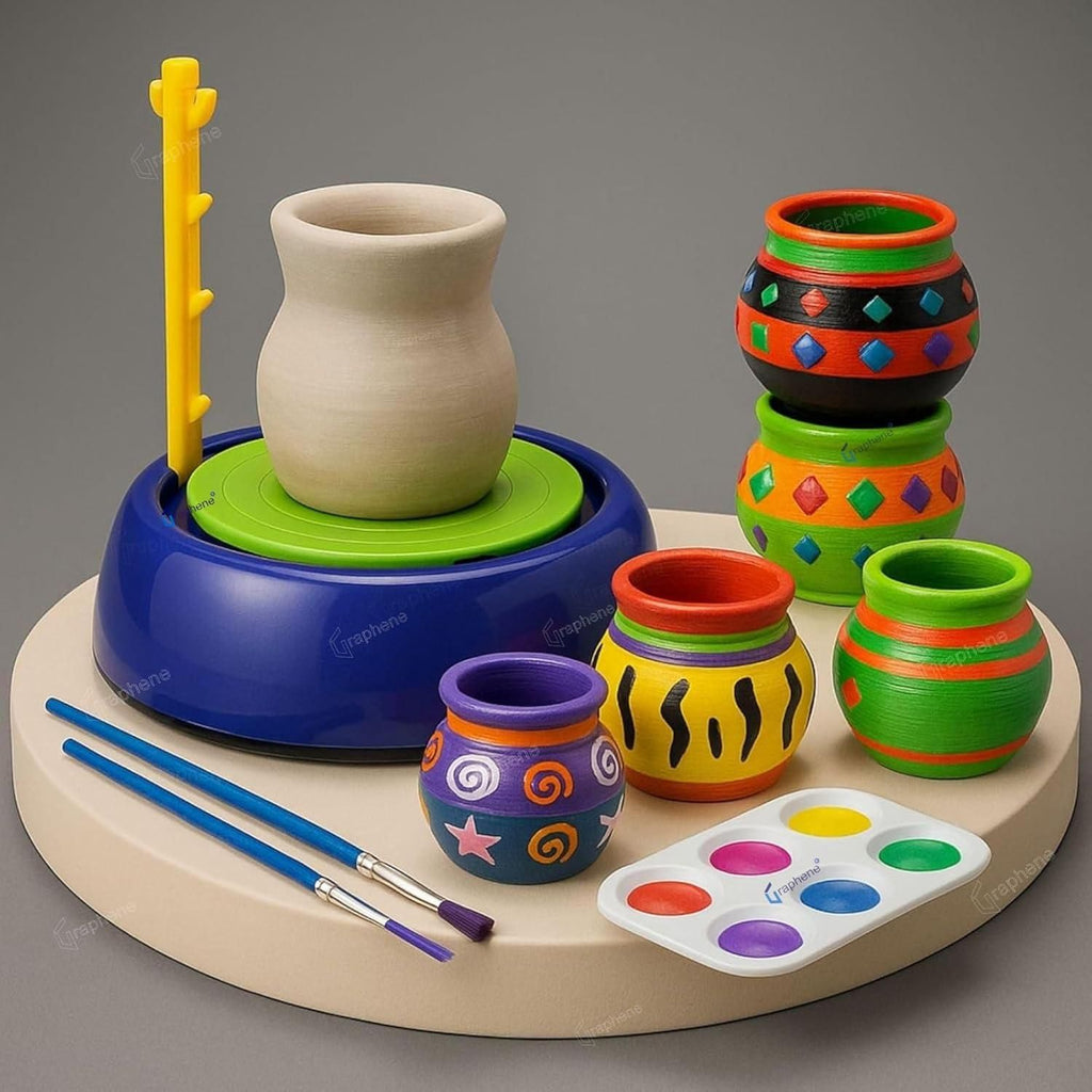 Kids Pottery Wheel Battery Operated Pottery Making Machine Painting Kit